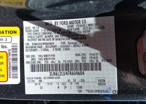 2015 Lincoln Mkz Hybrid z USA, uszkodzony, nr VIN 3LN6L2LU4FR604604